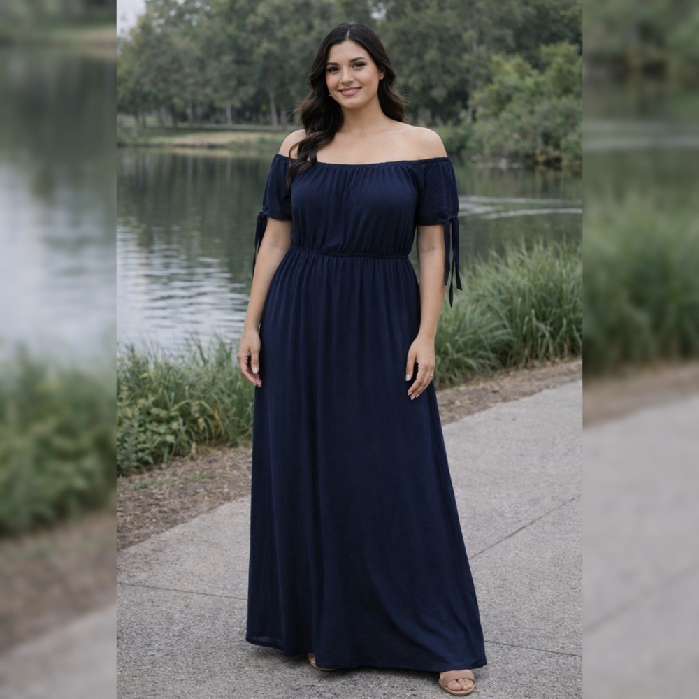 Catherines Dark Blue Maxi Dress
